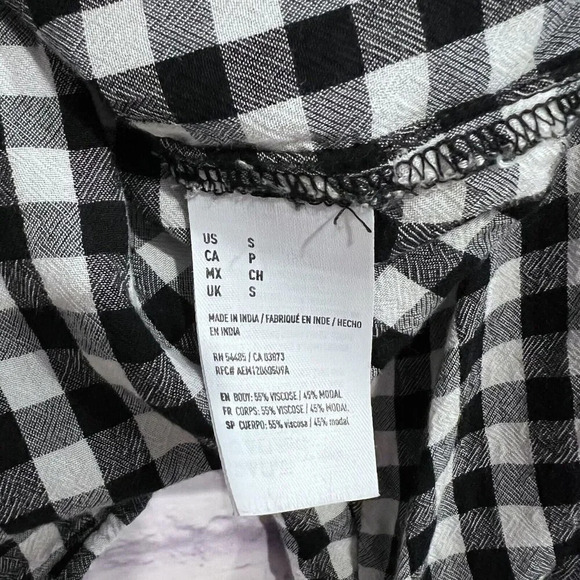 American Eagle Black And White Gingham Cropped Top Women's Size Small - Picture 7 of 10